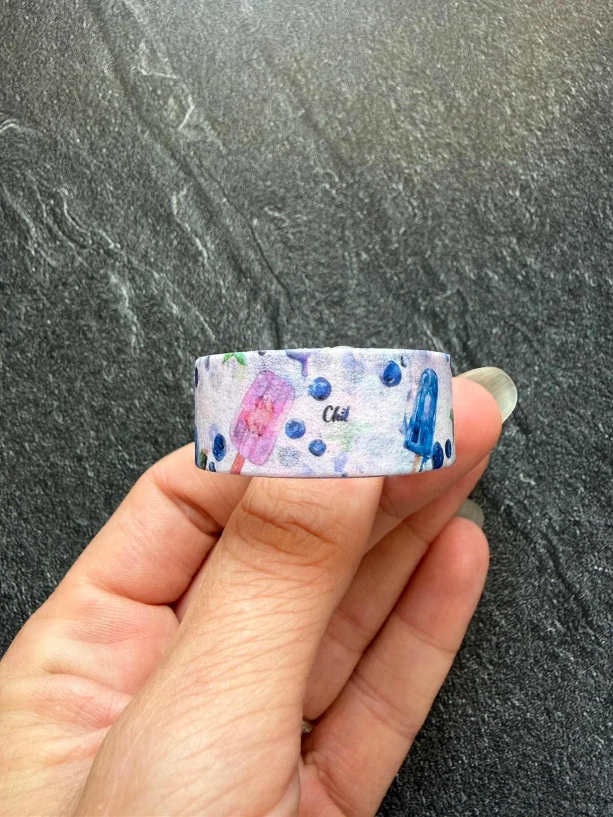 Joli ruban washi thème motif glaces Scrapbooking